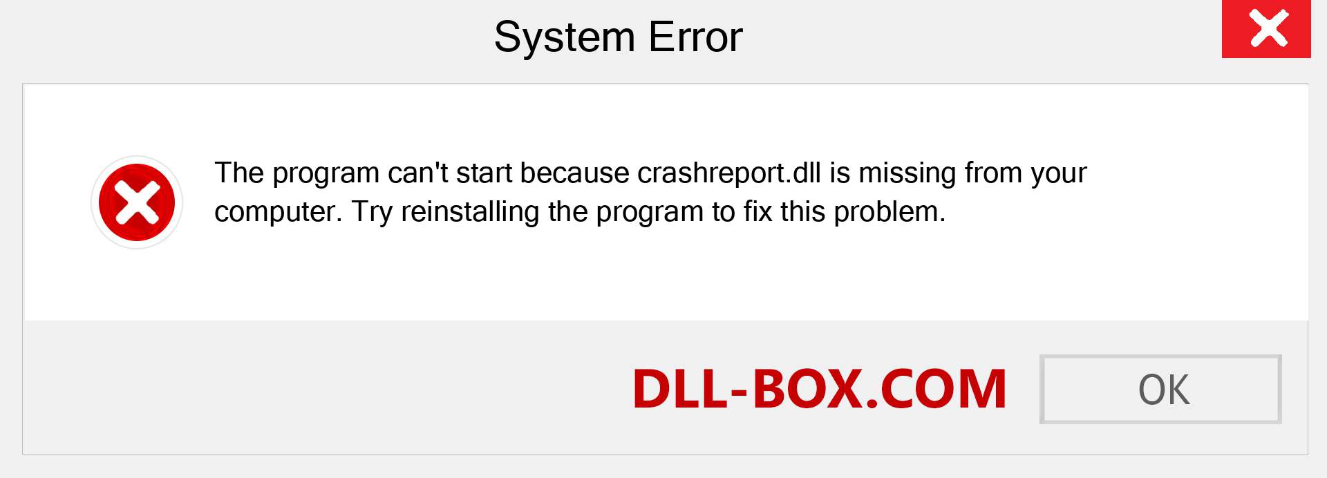  crashreport.dll file is missing?. Download for Windows 7, 8, 10 - Fix  crashreport dll Missing Error on Windows, photos, images